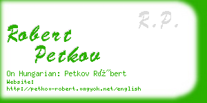 robert petkov business card